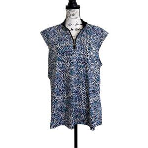 Sansoleil Women's XXL Top Sleeveless 1/4 Zip Polo Top UV 50+